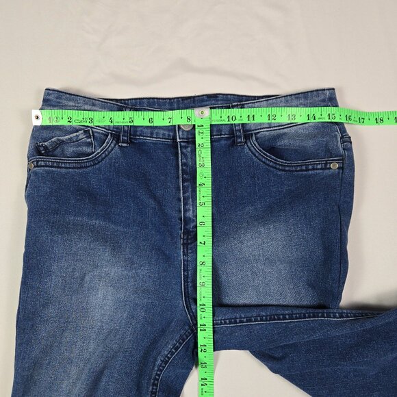 Christopher & Banks Boho‎ Trim Cropped Jeans Sz 8 Festival Raw Hem Denim - Picture 9 of 12